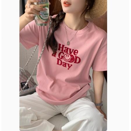 CX13611# 最便宜服饰批发 纯棉短袖t恤女宽松韩版ins潮春夏季新款中长款半袖上衣ins潮