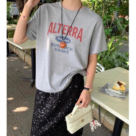 CX13611# 最便宜服饰批发 纯棉短袖t恤女宽松韩版ins潮春夏季新款中长款半袖上衣ins潮