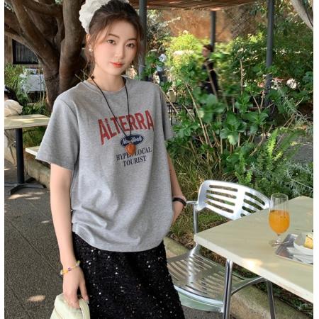 CX13611# 最便宜服饰批发 纯棉短袖t恤女宽松韩版ins潮春夏季新款中长款半袖上衣ins潮