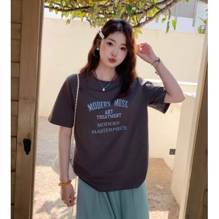 CX13611# 最便宜服饰批发 纯棉纯棉短袖t恤女宽松韩版ins潮春夏季新款中长款半袖上衣ins潮