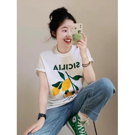 CX13611# 最便宜服饰批发 纯棉纯棉短袖t恤女宽松韩版ins潮春夏季新款中长款半袖上衣ins潮