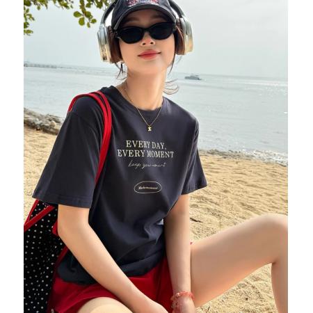 CX13611# 最便宜服饰批发 纯棉短袖t恤女宽松韩版ins潮春夏季新款中长款半袖上衣ins潮