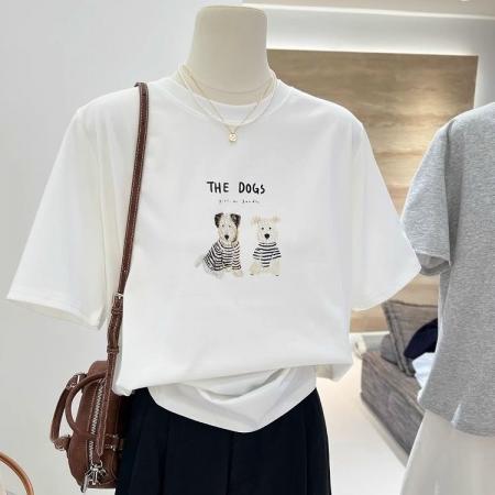 CX13611# 最便宜服饰批发 纯棉短袖t恤女宽松韩版ins潮春夏季新款中长款半袖上衣ins潮