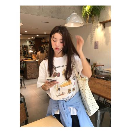 CX13611# 最便宜服饰批发 纯棉短袖t恤女宽松韩版ins潮春夏季新款中长款半袖上衣ins潮