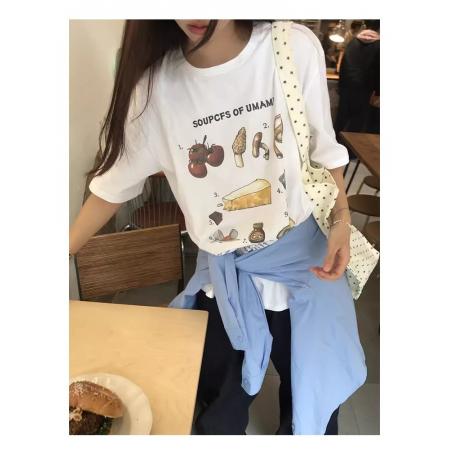 CX13611# 最便宜服饰批发 纯棉短袖t恤女宽松韩版ins潮春夏季新款中长款半袖上衣ins潮