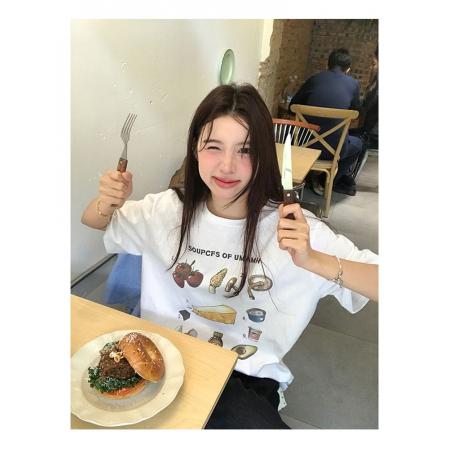 CX13611# 最便宜服饰批发 纯棉短袖t恤女宽松韩版ins潮春夏季新款中长款半袖上衣ins潮