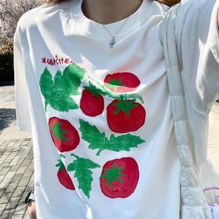 CX13611# 最便宜服饰批发 纯棉短袖t恤女宽松韩版ins潮春夏季新款中长款半袖上衣ins潮