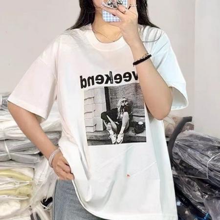 CX13611# 最便宜服饰批发 纯棉短袖t恤女宽松韩版ins潮春夏季新款中长款半袖上衣ins潮