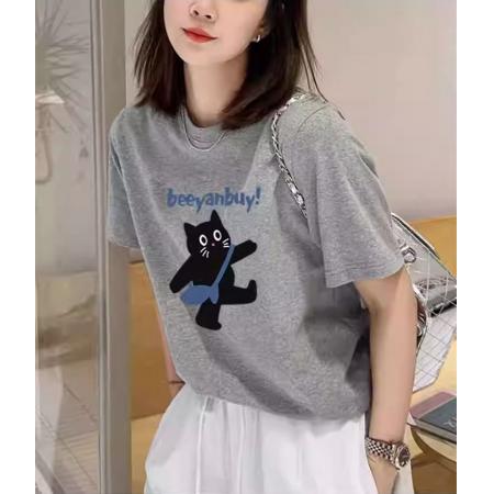 CX13611# 最便宜服饰批发 纯棉短袖t恤女宽松韩版ins潮春夏季新款中长款半袖上衣ins潮