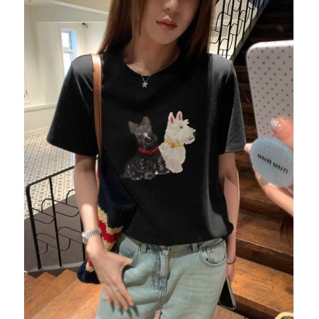 CX13611# 最便宜服饰批发 纯棉短袖t恤女宽松韩版ins潮春夏季新款中长款半袖上衣ins潮