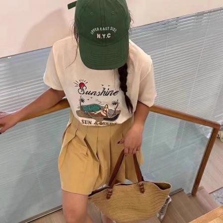 CX13611# 最便宜服饰批发 纯棉短袖t恤女宽松韩版ins潮春夏季新款中长款半袖上衣ins潮