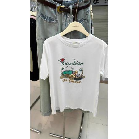 CX13611# 最便宜服饰批发 纯棉短袖t恤女宽松韩版ins潮春夏季新款中长款半袖上衣ins潮