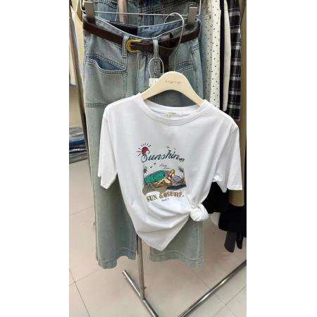 CX13611# 最便宜服饰批发 纯棉短袖t恤女宽松韩版ins潮春夏季新款中长款半袖上衣ins潮