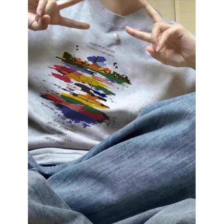 CX13611# 最便宜服饰批发 纯棉短袖t恤女宽松韩版ins潮春夏季新款中长款半袖上衣ins潮