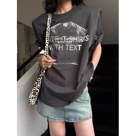 CX13611# 最便宜服饰批发 纯棉短袖t恤女宽松韩版ins潮春夏季新款中长款半袖上衣ins潮