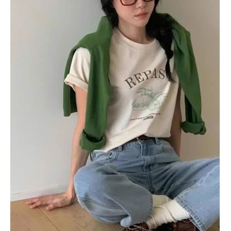 CX13611# 最便宜服饰批发 纯棉短袖t恤女宽松韩版ins潮春夏季新款中长款半袖上衣ins潮