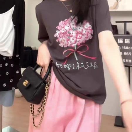 CX13611# 最便宜服饰批发 纯棉短袖t恤女宽松韩版ins潮春夏季新款中长款半袖上衣ins潮