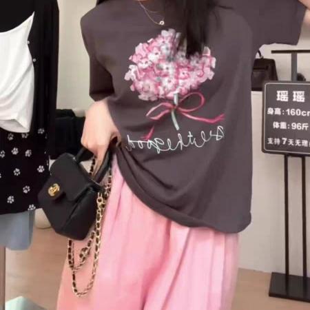 CX13611# 最便宜服饰批发 纯棉短袖t恤女宽松韩版ins潮春夏季新款中长款半袖上衣ins潮