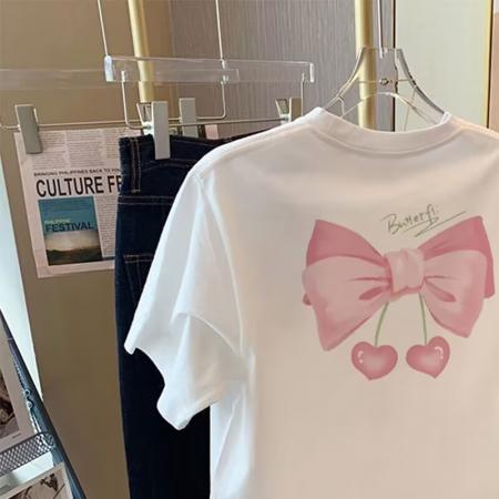 CX13611# 最便宜服饰批发 纯棉短袖t恤女宽松韩版ins潮春夏季新款中长款半袖上衣ins潮