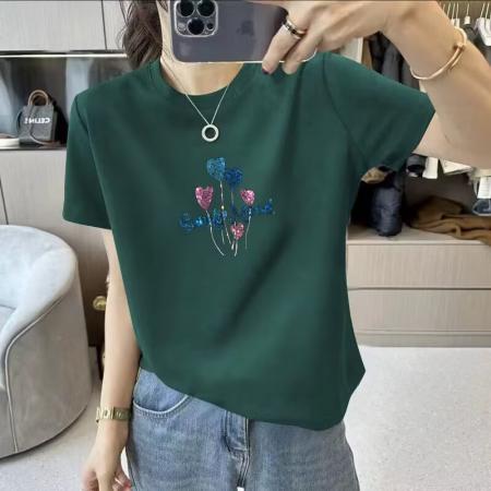 CX13611# 最便宜服饰批发 纯棉短袖t恤女宽松韩版ins潮春夏季新款中长款半袖上衣ins潮