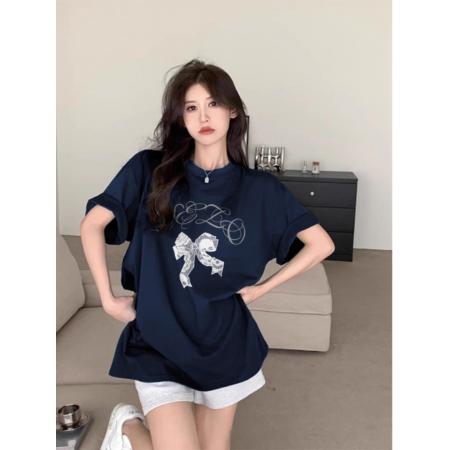 CX13611# 最便宜服饰批发 纯棉短袖t恤女宽松韩版ins潮春夏季新款中长款半袖上衣ins潮