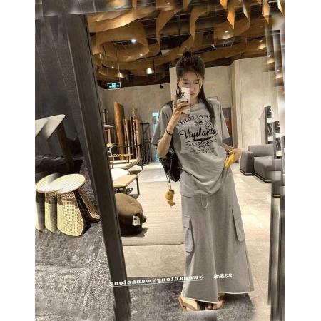 CX13611# 最便宜服饰批发 纯棉短袖t恤女宽松韩版ins潮春夏季新款中长款半袖上衣ins潮