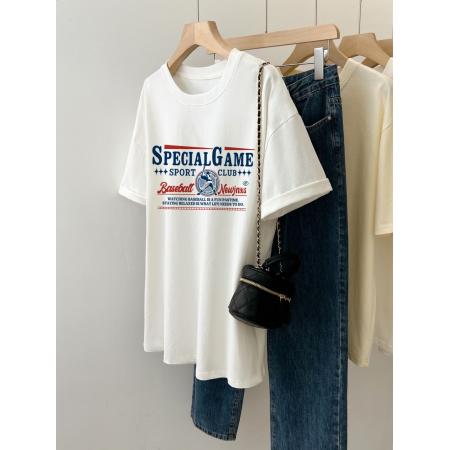 CX13611# 最便宜服饰批发 纯棉短袖t恤女宽松韩版ins潮春夏季新款中长款半袖上衣ins潮