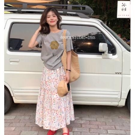 CX13611# 最便宜服饰批发 纯棉短袖t恤女宽松韩版ins潮春夏季新款中长款半袖上衣ins潮