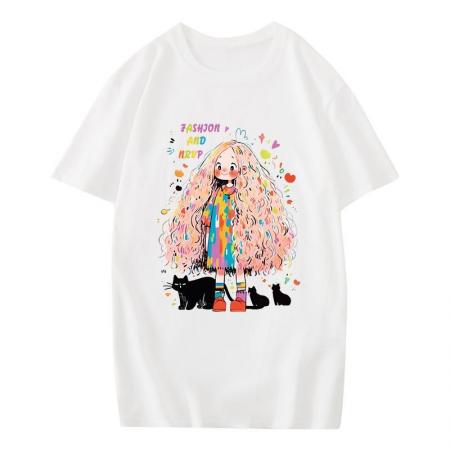 CX13611# 最便宜服饰批发 纯棉短袖t恤女宽松韩版ins潮春夏季新款中长款半袖上衣ins潮