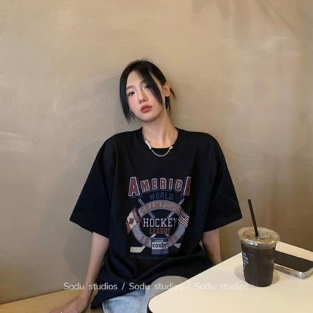 CX13611# 最便宜服饰批发 纯棉短袖t恤女宽松韩版ins潮春夏季新款中长款半袖上衣ins潮