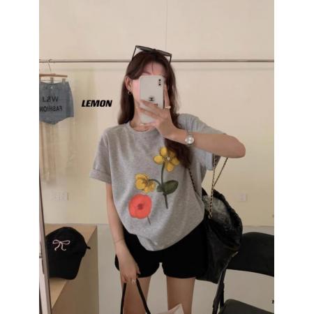 CX13611# 最便宜服饰批发 纯棉短袖t恤女宽松韩版ins潮春夏季新款中长款半袖上衣ins潮