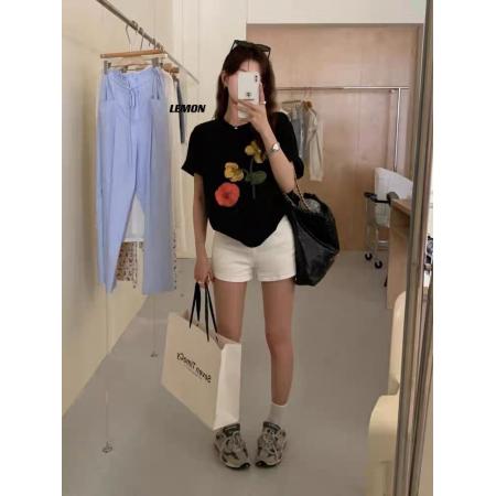 CX13611# 最便宜服饰批发 纯棉短袖t恤女宽松韩版ins潮春夏季新款中长款半袖上衣ins潮