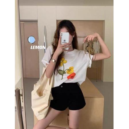 CX13611# 最便宜服饰批发 纯棉短袖t恤女宽松韩版ins潮春夏季新款中长款半袖上衣ins潮