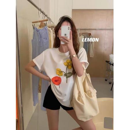 CX13611# 最便宜服饰批发 纯棉短袖t恤女宽松韩版ins潮春夏季新款中长款半袖上衣ins潮