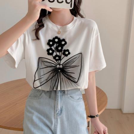 CX13611# 最便宜服饰批发 纯棉短袖t恤女宽松韩版ins潮春夏季新款中长款半袖上衣ins潮