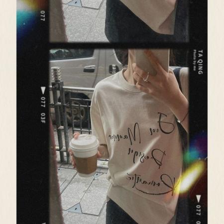 CX13611# 最便宜服饰批发 纯棉短袖t恤女宽松韩版ins潮春夏季新款中长款半袖上衣ins潮