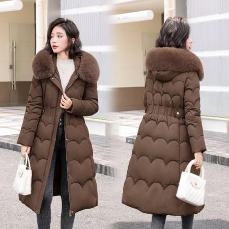 FA50647# 韩版大码女装冬季新款棉服外套中长款设计感百搭宽松羽绒棉服 服裝批發女裝批發服飾貨源