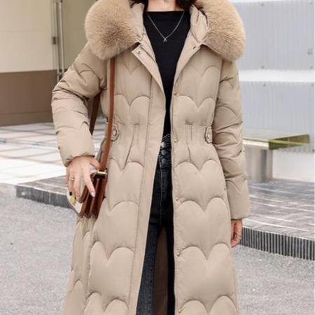 FA50647# 韩版大码女装冬季新款棉服外套中长款设计感百搭宽松羽绒棉服 服裝批發女裝批發服飾貨源