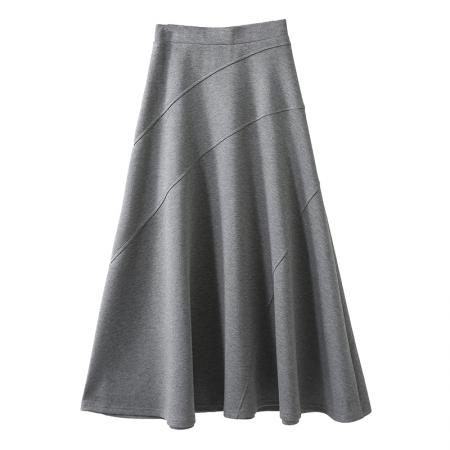 FA50667# 韩系风秋季高腰显瘦A字裙百搭时尚半身裙气质长裙大摆裙ins 服裝批發女裝批發服飾貨源