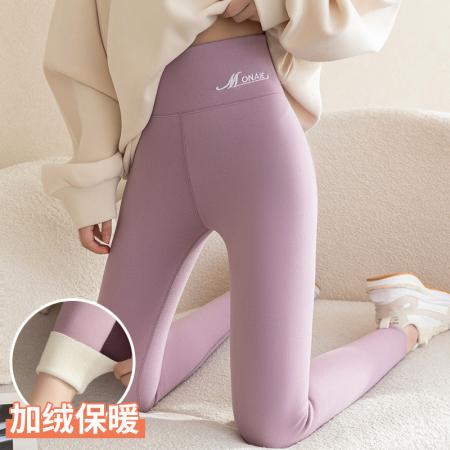 FA50704# 高腰德绒秋裤秋冬加绒加厚内穿发热大码无痕线裤保暖裤打底裤