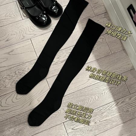 FA50708# 大码压力小腿袜女春秋强压瘦腿胖mm粗腿显瘦黑色中长筒袜子jk袜