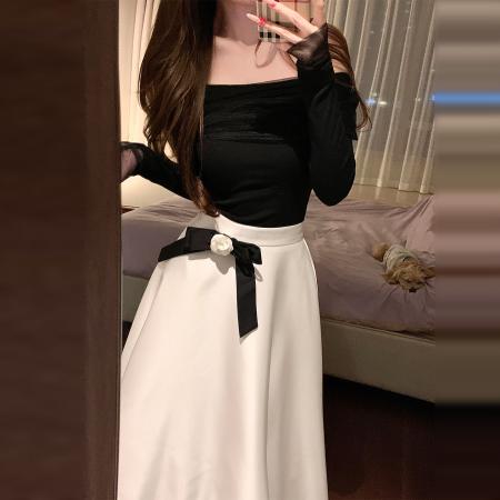 FA50774# 法式氛围感穿搭套装新款秋冬季高级感气质收腰显瘦连衣裙子女 服裝批發女裝批發服飾貨源