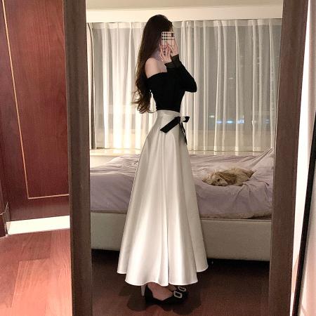 FA50774# 法式氛围感穿搭套装新款秋冬季高级感气质收腰显瘦连衣裙子女 服裝批發女裝批發服飾貨源