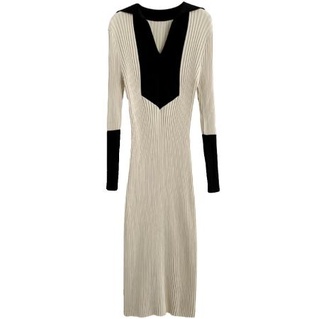 FA50788# 配风衣的内搭打底针织连衣裙子女春秋冬天连体包臀修身显瘦高级感 服裝批發女裝批發服飾貨源