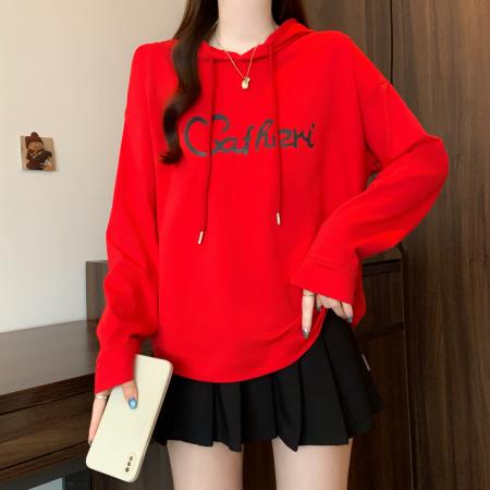 FA50876# 大码卫衣女秋季新款胖mm宽松显瘦百搭长袖遮肚子休闲上衣 服裝批發女裝批發服飾貨源