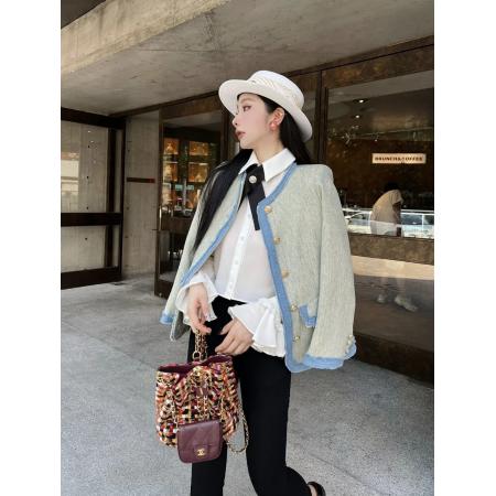 FA50886# 小香风西装外套女春秋款设计感小众美式复古高级感chic港风上衣潮 服裝批發女裝批發服飾貨源