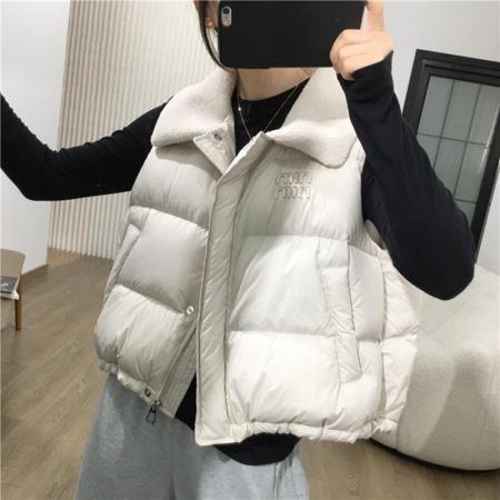 FA50895# 韩版羽绒棉服马甲女短款百搭棉服坎肩冬季新款无袖背心马夹外套潮 服裝批發女裝批發服飾貨源