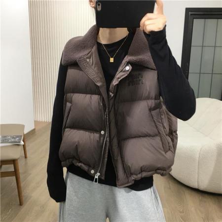 FA50895# 韩版羽绒棉服马甲女短款百搭棉服坎肩冬季新款无袖背心马夹外套潮 服裝批發女裝批發服飾貨源