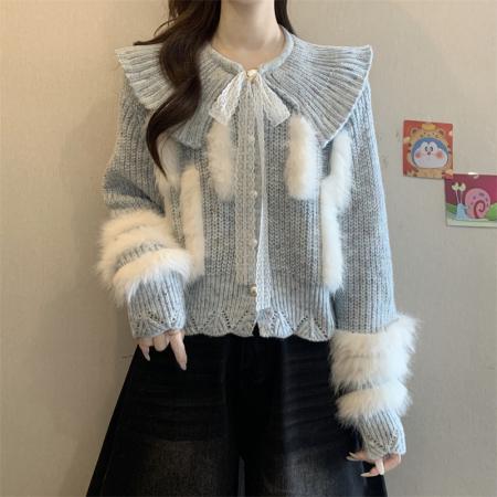 FA50906# 冬季新款韩版时尚百搭显瘦设计感女休闲洋气毛衣针织 服裝批發女裝批發服飾貨源