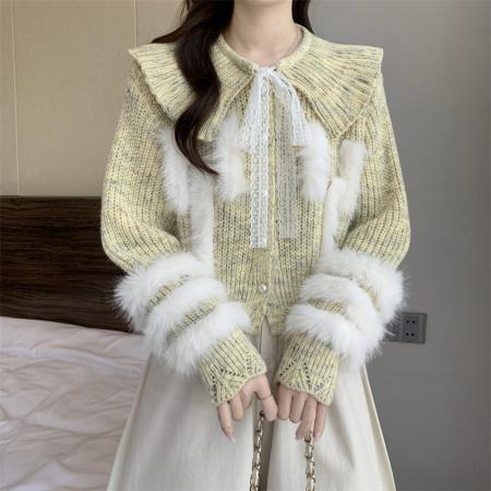 FA50906# 冬季新款韩版时尚百搭显瘦设计感女休闲洋气毛衣针织 服裝批發女裝批發服飾貨源